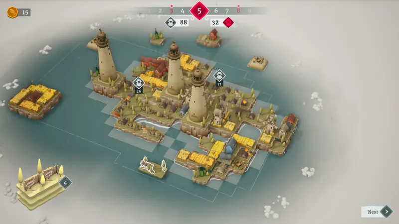 Capture officielle de ShoreTiles montrant le contexte de gameplay pour l'étape 1 du guide joueur