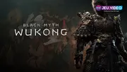 Visuel officiel de Black Myth Wukong montrant le Destiné en armure pour un guide contre Erlang