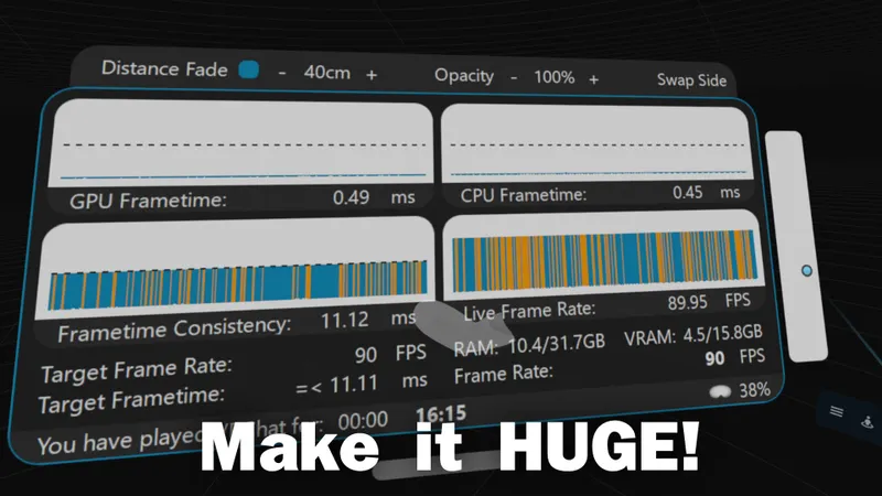 Captura oficial de Steam de Seamen Performance Overlay