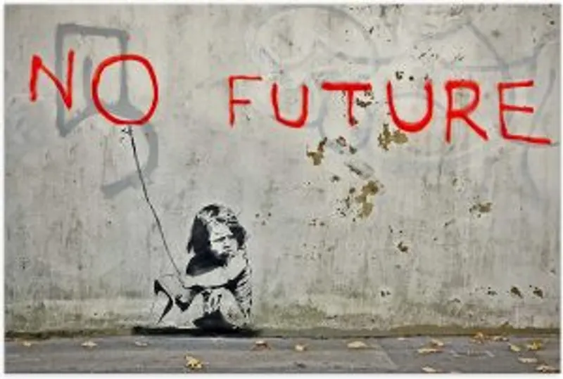 "No future" de Bansky