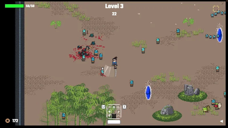 Samurai beat demons présente son samouraï et ses choix de combat