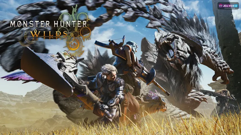 Affrontement officiel contre Arkveld dans Monster Hunter Wilds, utilisé pour illustrer les chasses en coopération entre PS5, Xbox et Steam