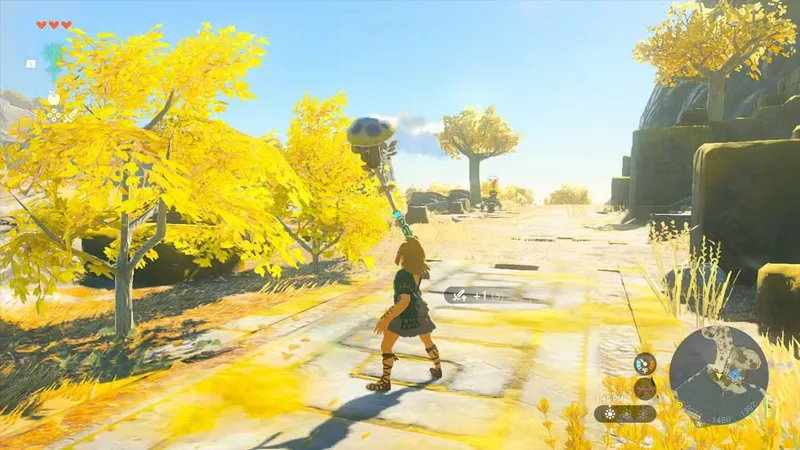 Inventaire des matériaux de Link avant une fusion de flèche dans Tears of the Kingdom