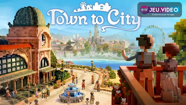 Town to City date de sortie avec village méditerranéen voxel et logo officiel