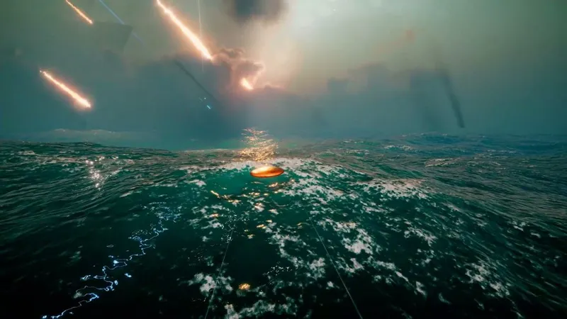 Chute de météores dans Exo One