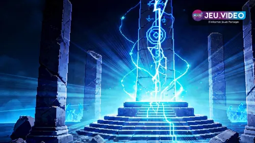 RAGNAROK PROJECT avec quatre héros devant une faille bleue