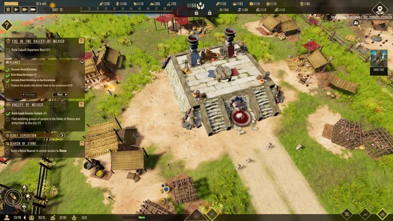 Canaux et bâtiments dans Aztecs The Last Sun sur PC