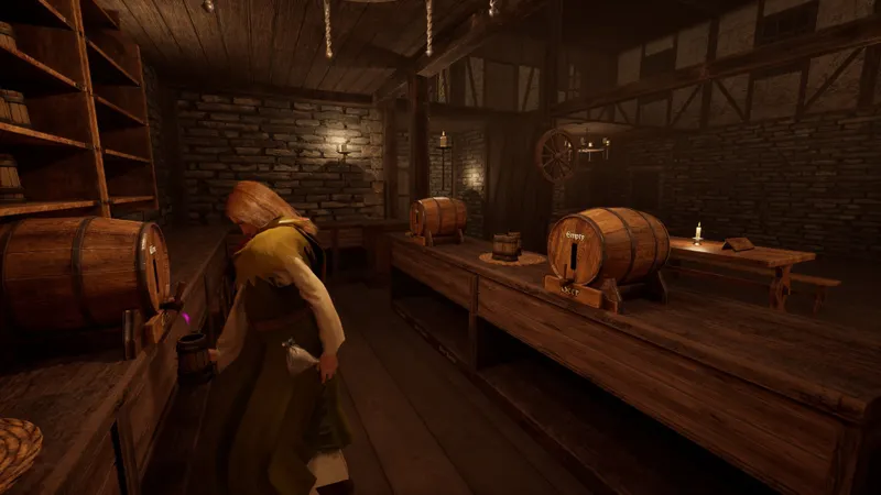 Capture officielle de Tavern Legends montrant une salle de taverne et ses clients