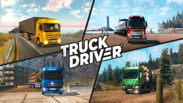 Vue cabine officielle de Truck Driver montrant la route depuis le poste de conduite pour apprendre les premiers trajets