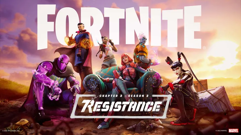 Fortnite Chapter 7 Season 3 Runners, illustration officielle en paysage
