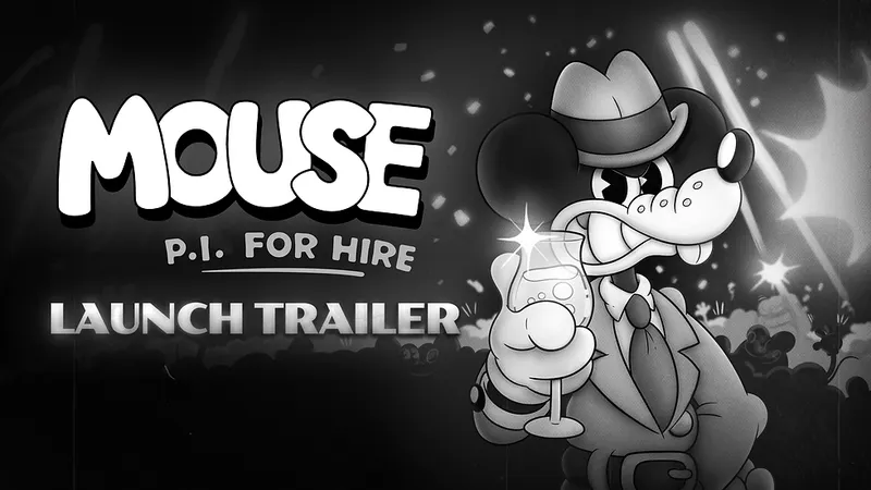 Mouse : P.I. For Hire met Jack Pepper au centre d’un lancement noir et blanc