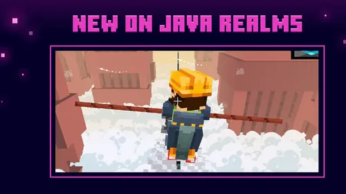Minecraft Java Realms : visuel de la sélection Grinding and Galaxy