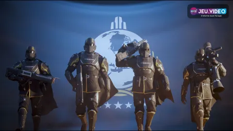Escouade Helldivers 2 en mission, utile pour illustrer l’extraction des Samples et la progression coopérative