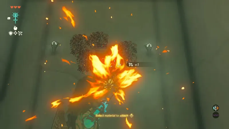 Link emploie la fusion dans le sanctuaire In-isa de Tears of the Kingdom