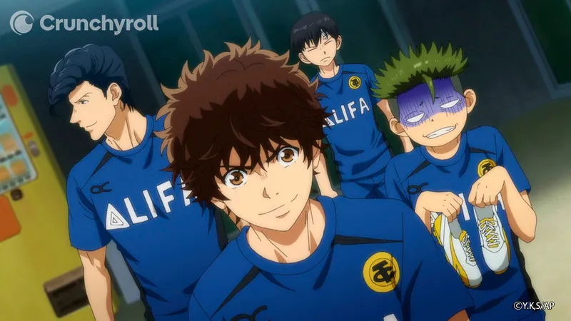 Aoashi saison 2 : Ashito et ses coéquipiers réunis sur le terrain