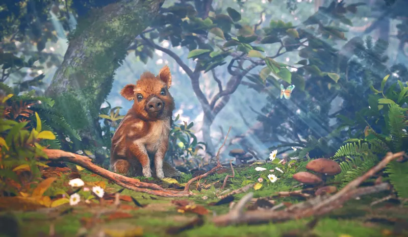 Adorable Adventures montre Boris, un baby boar perdu dans la nature