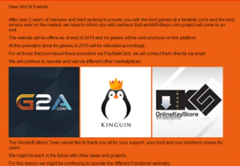 WoCK CD Keys Steam Origin Uplay Battle.net for discounted prices