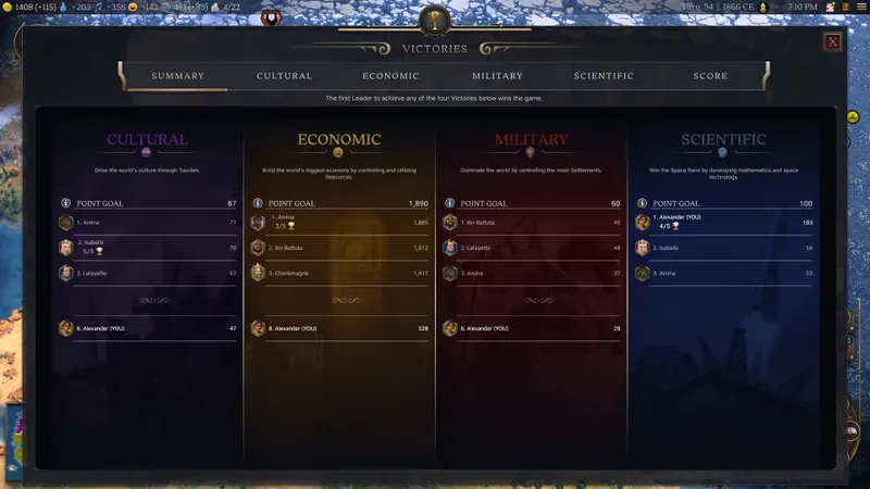 Capture officielle de Sid Meier's Civilization VII montrant le contexte de gameplay pour l'étape 3 du guide joueur