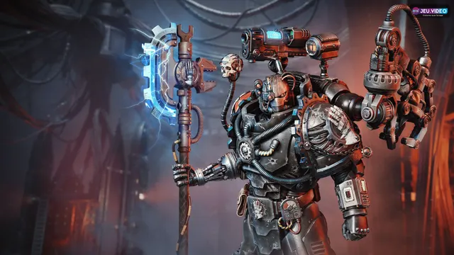 Official Space Marine 2 Siege combat image showing a three-player squad defending a Kadaku fortress against Tyranids.