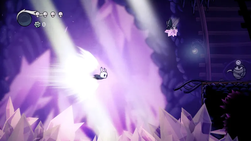 Capture officielle de Hollow Knight montrant le contexte de gameplay pour l'étape 4 du guide joueur
