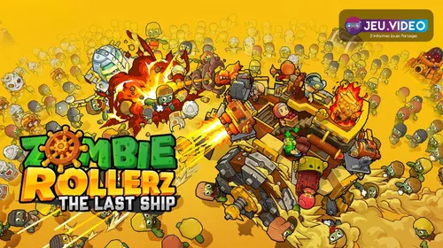 Zombie Rollerz Switch montre le vaisseau roulant face aux hordes de zombies