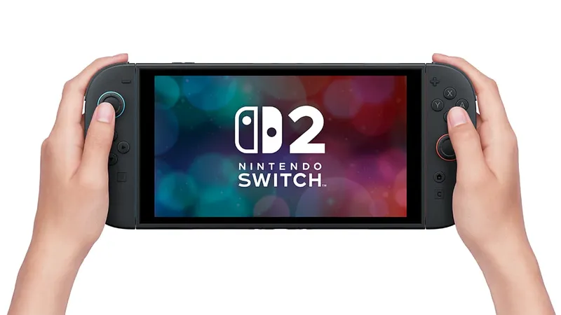 Nintendo Switch 2 en mode portable pendant la configuration initiale