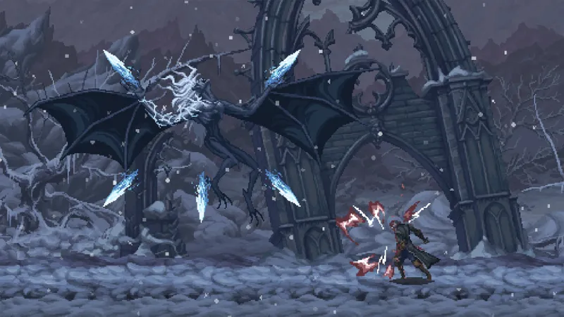 Arène de boss de The Last Faith avec grand ennemi au centre