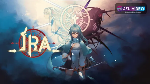 Key art officiel de Ira avec Yeon et le logo du roguelike shoot em up