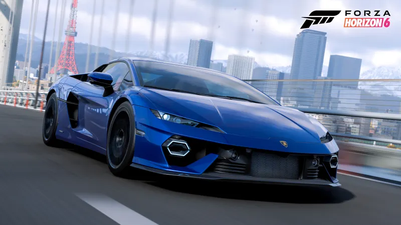 Forza Horizon 6 montrant la Lamborghini Temerario, récompense Italian Exotics