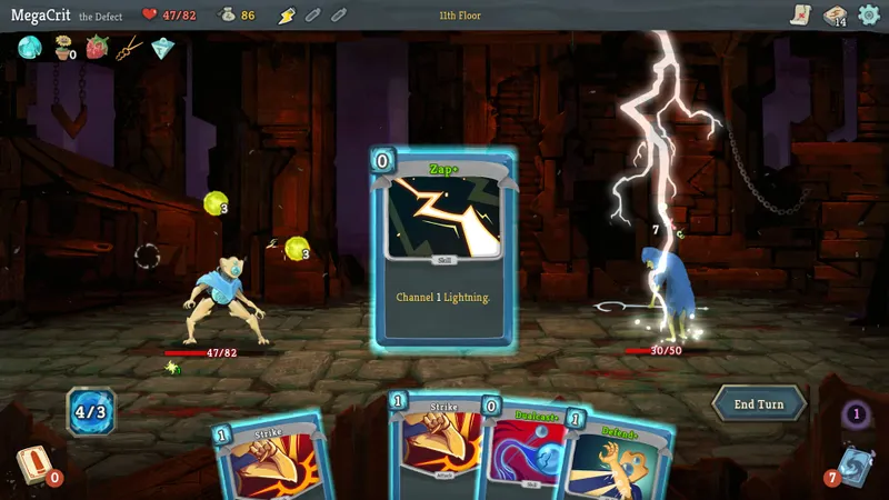 Capture officielle de Slay the Spire montrant le contexte de gameplay pour l'étape 2 du guide joueur