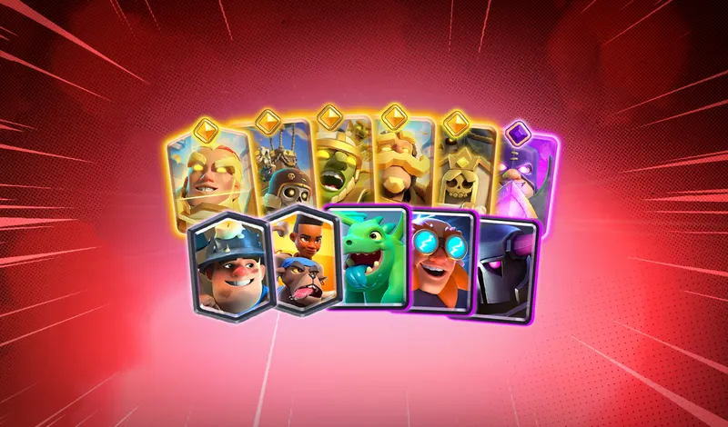 Clash Royale, écran officiel présentant les modes et récompenses