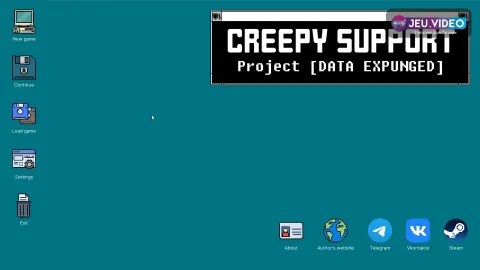 Capture officielle de Creepy Support montrant son interface de support paranormal