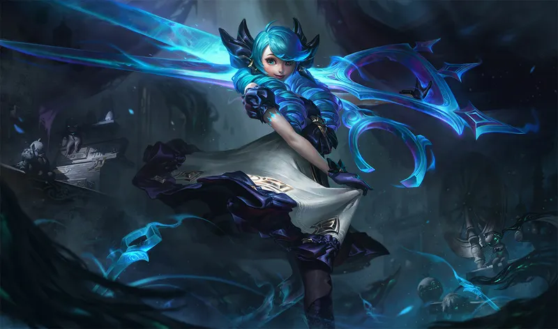 Art officiel de Gwen, pick top A tier plus exigeant mais renforcé sur le patch 26.12
