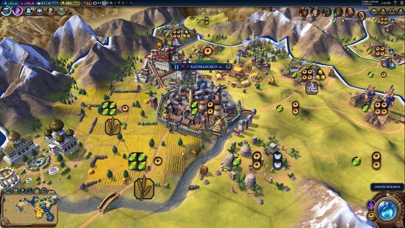Vue diplomatique de Civilization VI avec le dirigeant adverse et les choix de relation à consulter sans masquer la carte
