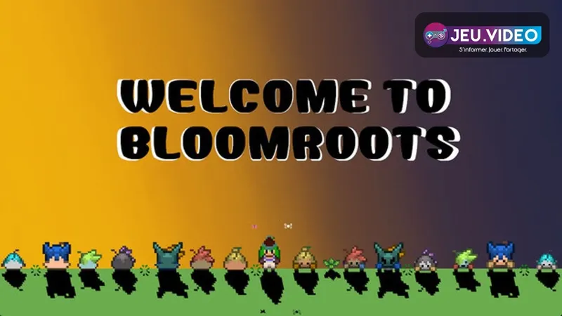 Welcome to Bloomroots sortie Steam montrant le roguelike cosy et ses saisons