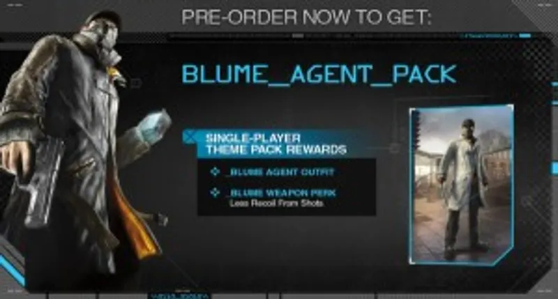 Watch Dogs pré commande Watch Dogs pré commande
