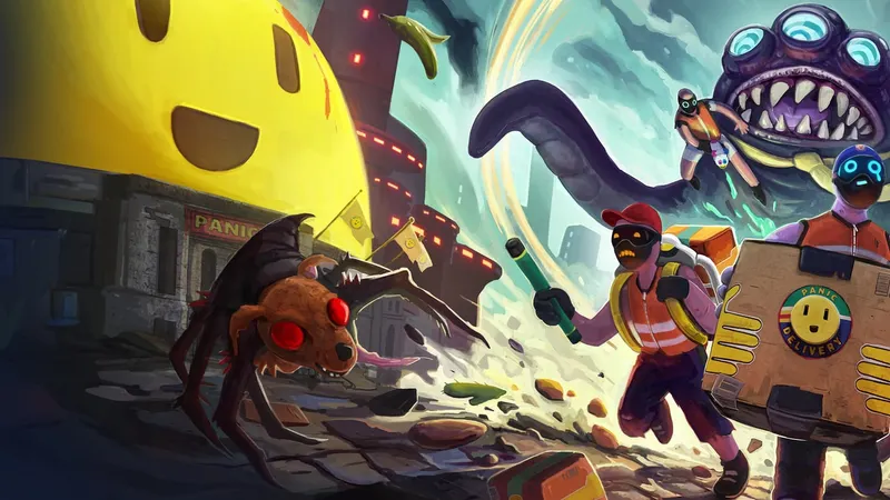 Panic Delivery sortie montrant les livreurs et monstres de l accès anticipé Steam