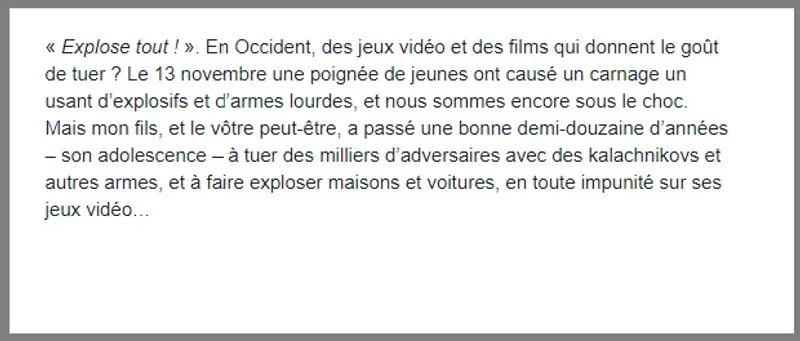 Médiatisation et JV : extrait