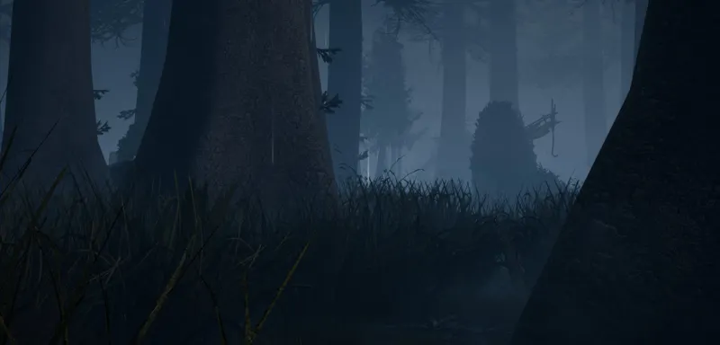Ambiance de forêt sombre dans Dead by Daylight