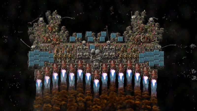 Capture officielle de Factorio : Space Age montrant le contexte de gameplay pour l'étape 2 du guide joueur