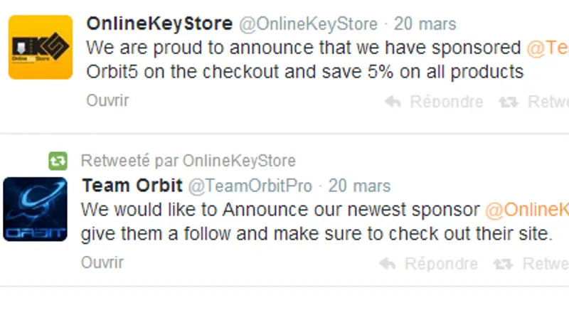 OnlineKeyStore devient partenaire de la Team Orbit