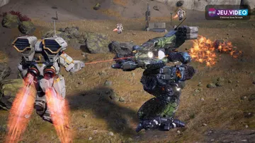 MechWarrior 5 Chaos Reign montre la Battle Armor du DLC sur le champ de bataille