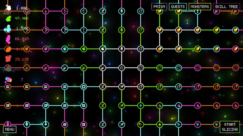 Interface de progression de Monslice avec plusieurs éléments à lire sur PC