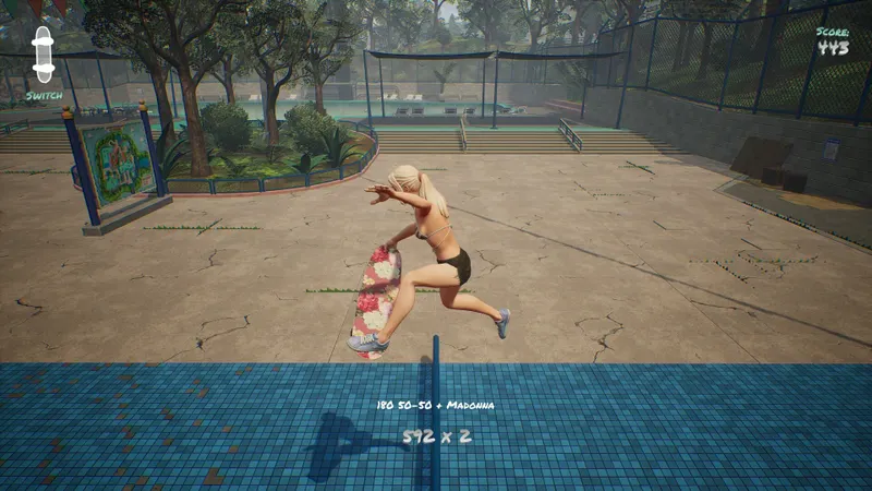 Official Skatesterre screenshot showing gameplay context for step 1 of this player guide