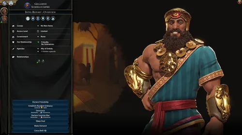 Carte stratégique de Civilization VI avec villes et unités visibles