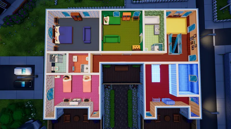 Hotel Architect avec chambres occupées et construction en vue du dessus