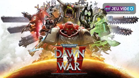 Dawn of War IV trailer montrant le logo du RTS Warhammer 40,000 sur Steam