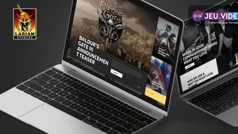 Compagnons de Baldur’s Gate 3 réunis autour du logo, utilisés pour illustrer un Paladin orienté première ligne et soutien d’équipe