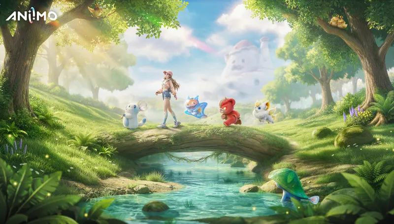 Aniimo montre un monde créature-catching lumineux et lisible