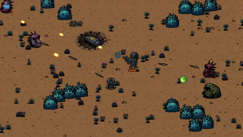 Invasion Protocol montre une zone extraterrestre sombre et des soldats en action